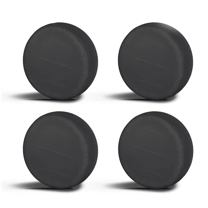 Aebitsry Tire Covers for RV Wheel, (4 Pack) Motorhome Wheel Covers Waterproof Oxford Sun UV Tires Protector for Trailer, Camper,Universal Fits 24" to 32" Car Tire Diameter (Black, 30-32) - Image 1